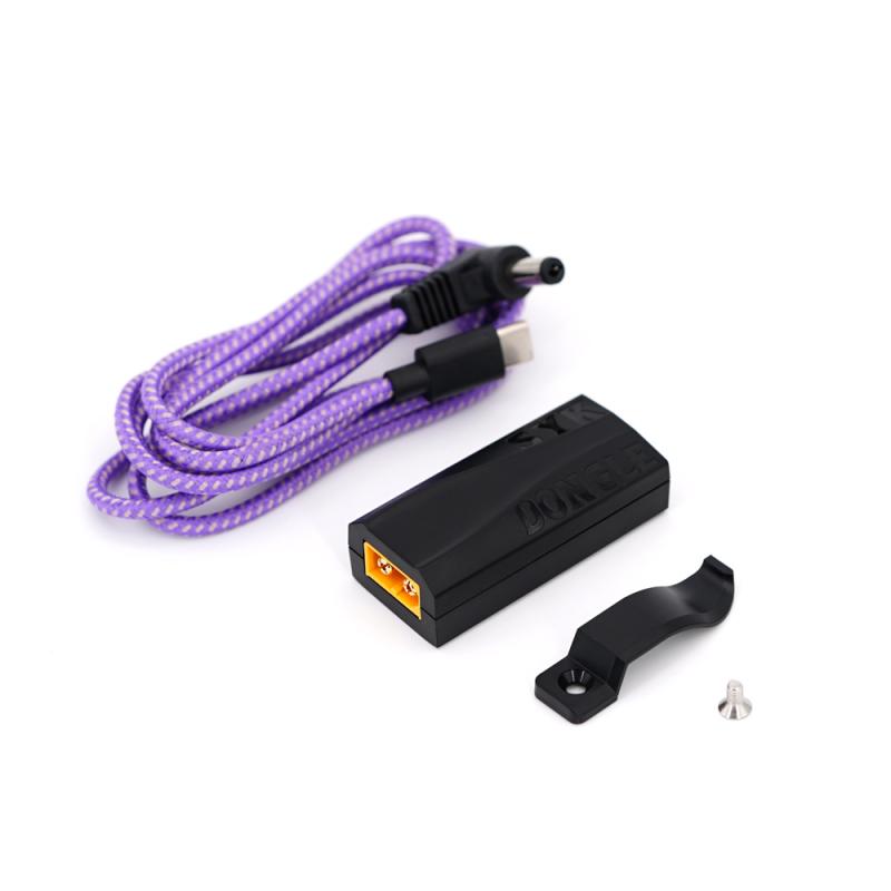 Syk Dongle XT60 to USB-C adapter + purple cable