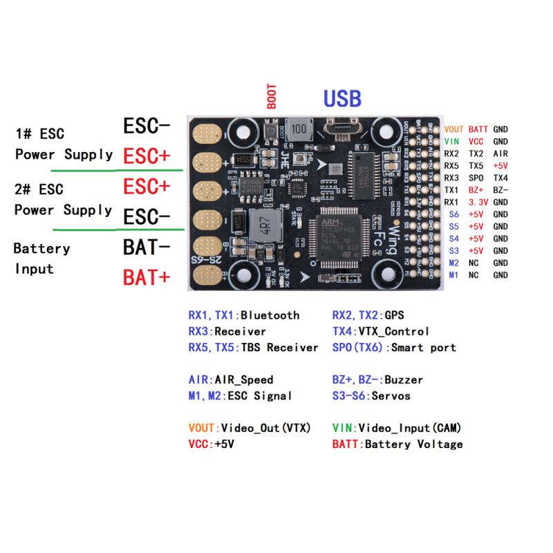 Details about  / JHEMCU Wing FC-10 DOF Wing Flight Controller INAV RC Airplane USA Seller!!
